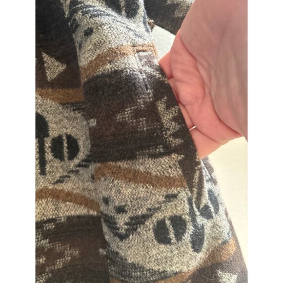 Coldwater Creek Women's Size Small Aztec Southwestern Fleece Belted Coat Jacket - Picture 11 of 14